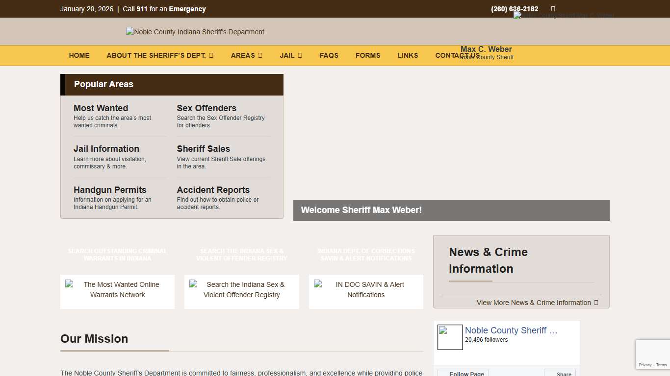 Noble County Indiana Sheriff's Department